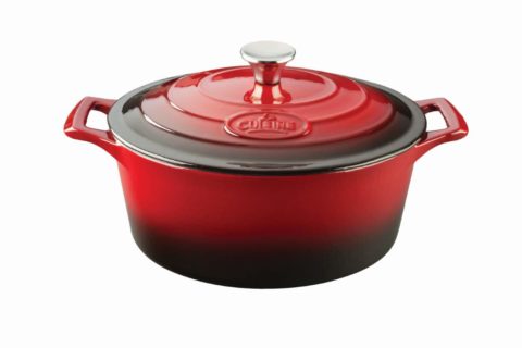 La Cuisine Pro Series Round Deep Casserole Red 240mm 3.5lt