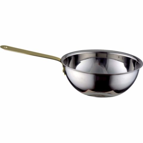 Chef Inox Miniatures-Wok 110X50Mm18/10 With Brass Handle