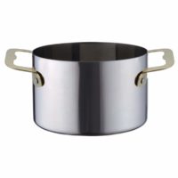 Chef Inox Miniatures-Casserole 100X60Mm18/10 With Brass Handle