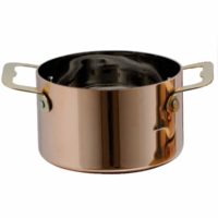 Chef Inox Miniatures-Casserole 90X45Mmcopper With Brass Handle