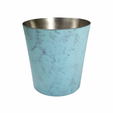 Chef Inox Miniatures-Patina Blue Pot S/S Interior 85X85Mmm