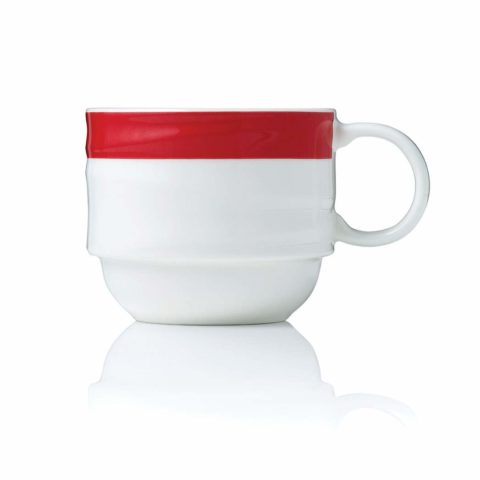 Royal Porcelain Maxadura Resonate Coffee Cup Stackable  Red Band