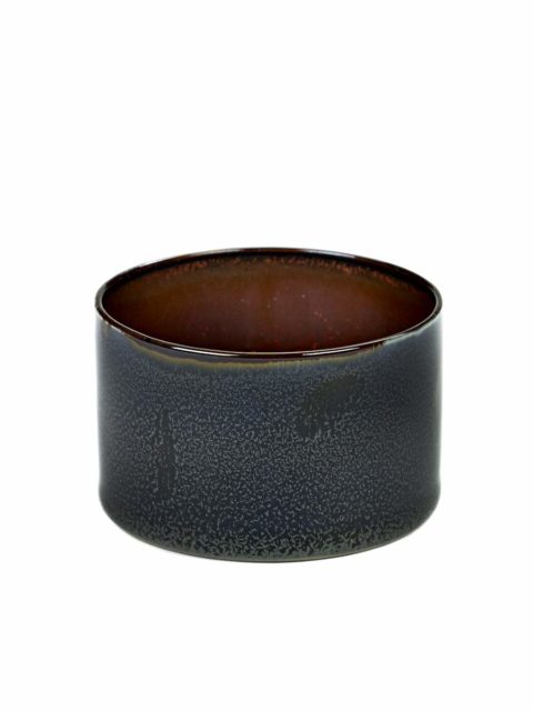 Serax Round Cylinder Dark Blue/Rust Low 75X50Mm