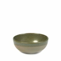 Serax Round Bowl Surface Grey/Camogreen Small 110X45Mm