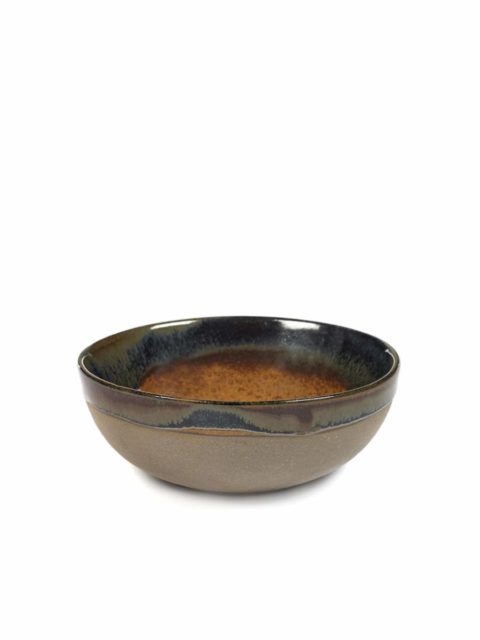 Serax Round Bowl Surface Grey/Rusty Brown Large 130X50Mm