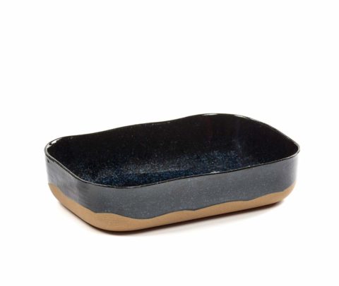 Serax Merci Deep Rectangular Bowl Dark Blue