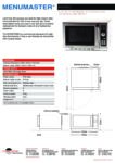 cover page of the Menumaster RCS511DSE Light Duty Microwave specification sheet pdf