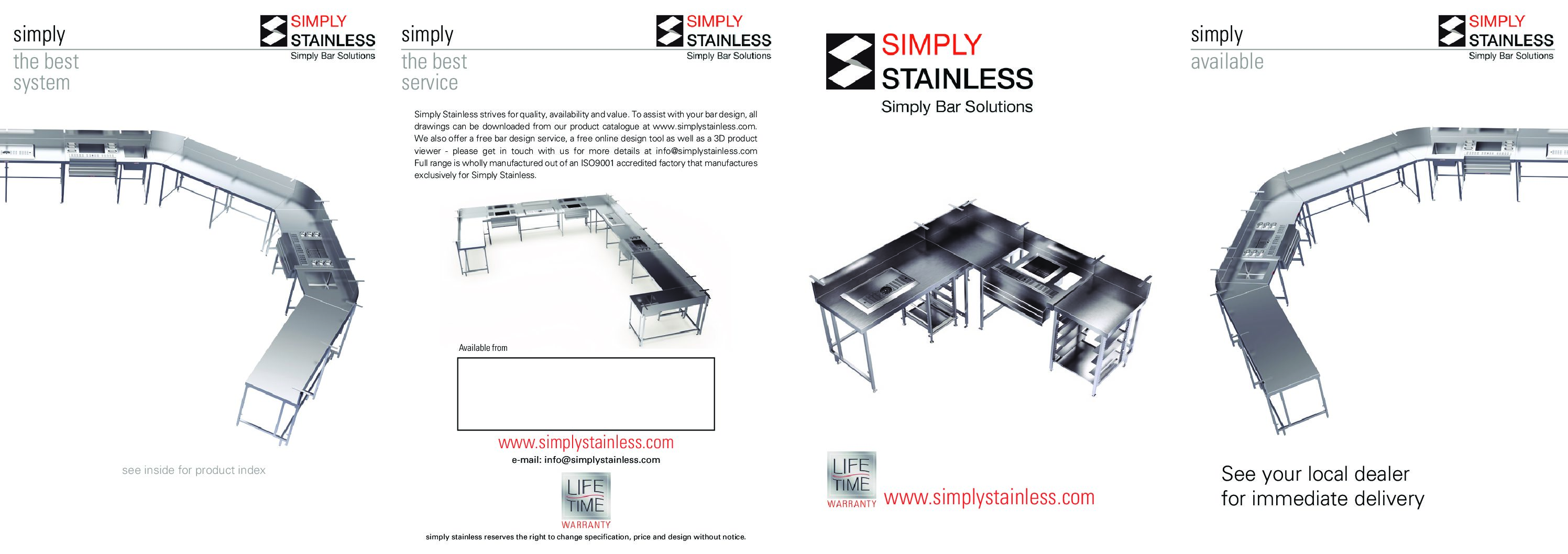 cover page of the Simply Stainless SBM-CS Cocktail Station Brochure